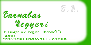 barnabas megyeri business card